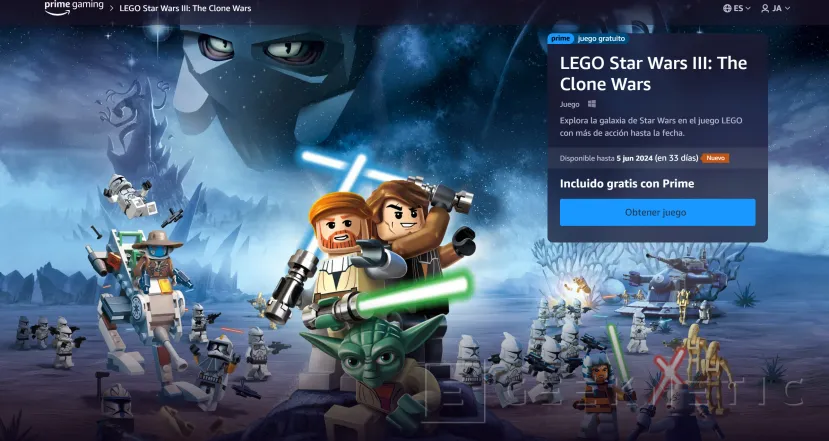 Geeknetic Consigue Gratis en Amazon Prime Gaming el juego Lego Star Wars III y Tomb Raider: Game of the Year Edition 2