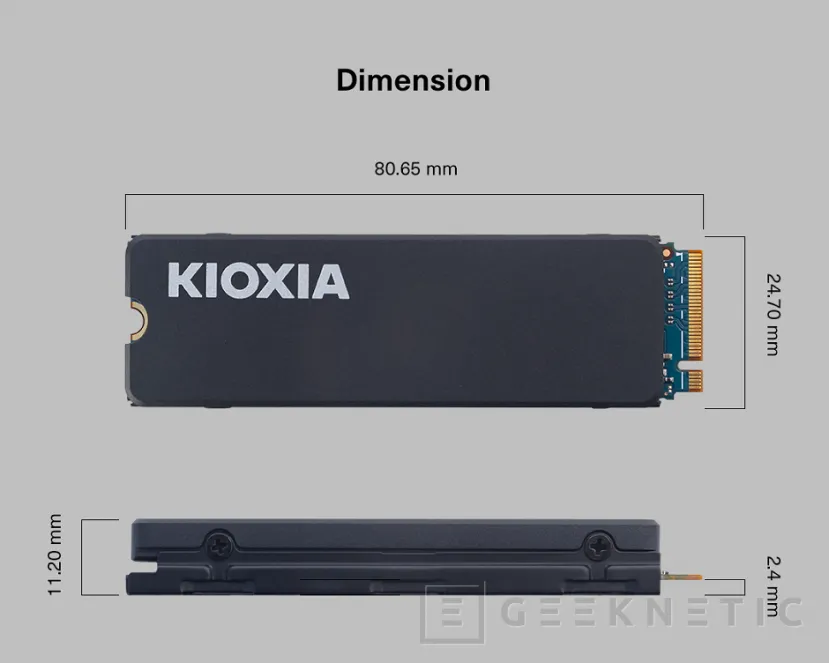Geeknetic Kioxia lanza nuevas unidades Exceria con disipador compatibles con PCs, portátiles y PlayStation 5 3