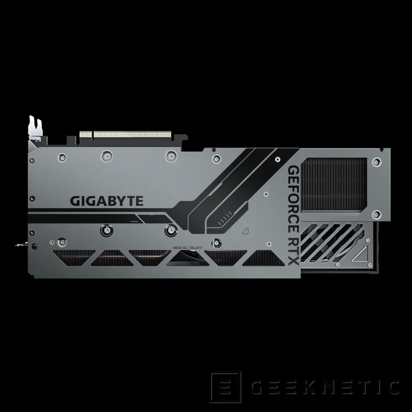Geeknetic Nueva GIGABYTE RTX 4070 Ti SUPER WINDFORCE MAX OC con el conector de corriente oculto en la parte posterior 3