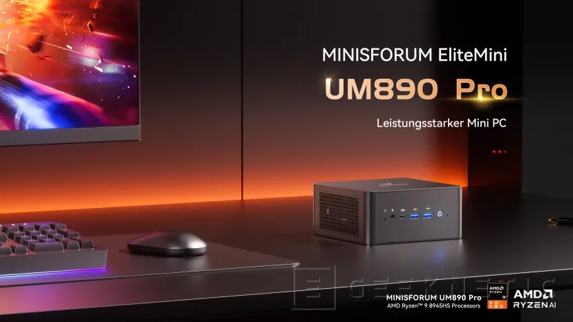 Geeknetic New MiniPC Minisforum UM890 Pro with the Ryzen 9 8945H with up to 96 GB of RAM from 549 euros 1