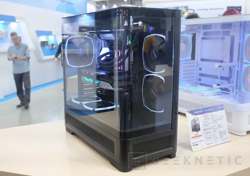 Geeknetic La MONTECH SKY 3 combina el diseño de cristal templado curvado con zonas de rejilla &quot;mesh&quot; para la refrigeración 1