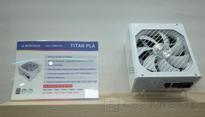 Geeknetic Nuevas fuentes de alimentación MONTECH con hasta 1.200 W y 80 PLUS Titanium 1