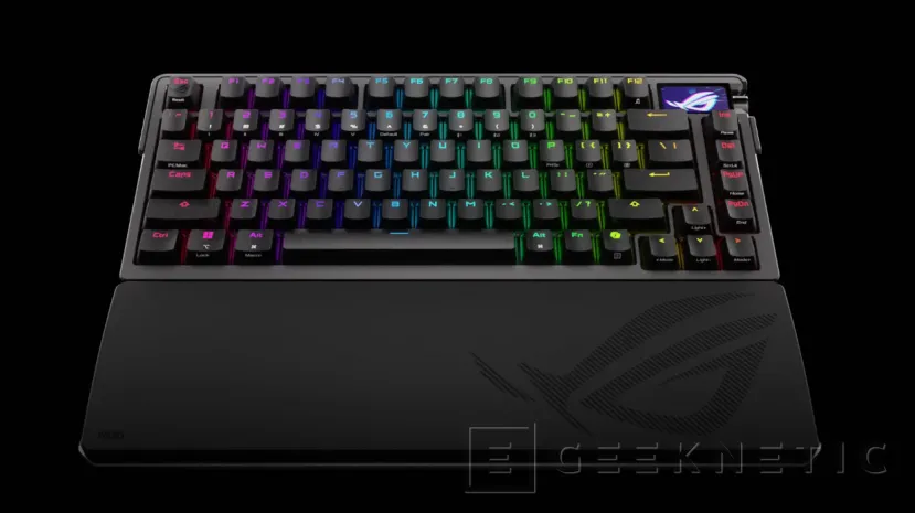 Geeknetic Carbon fiber and triple connectivity in the ASUS ROG Azoth Extreme 2 mechanical keyboard