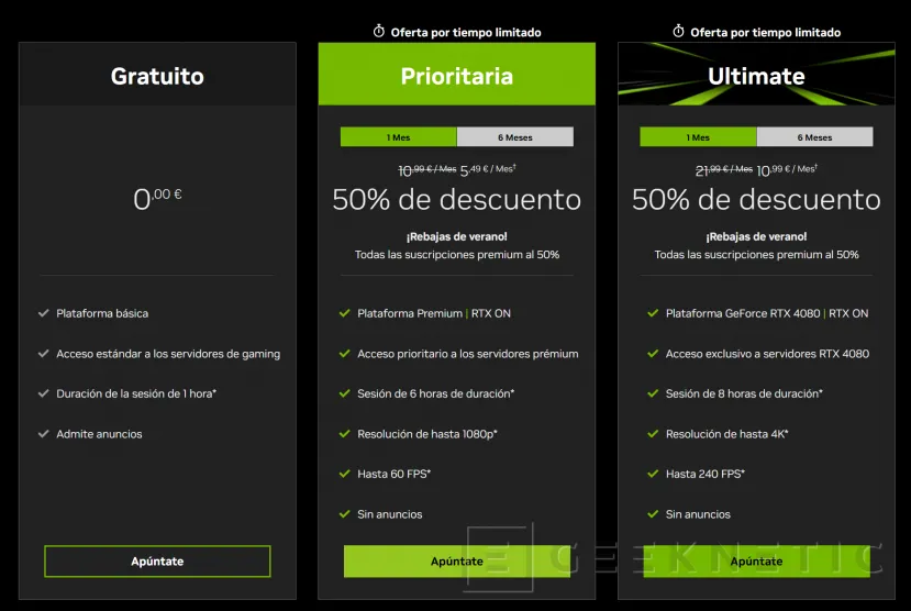 Geeknetic Llévate las suscripciones de NVIDIA GeForce Now al 50% por tiempo limitado desde 5,49 euros al mes 1