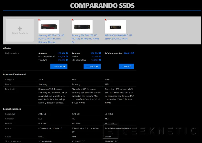 Geeknetic Nuestro Comparador de Precios ahora permite Comparar Productos 1