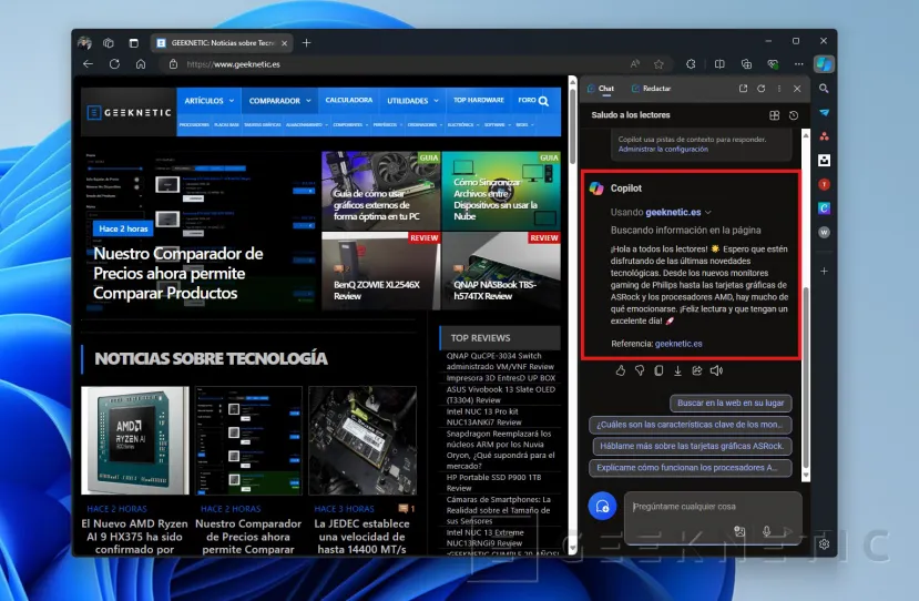 Geeknetic IA de Copilot en Microsoft Edge: cómo usarla y trucos para sacarle partido 1