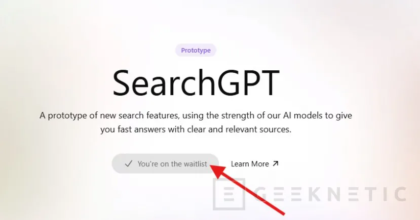 Geeknetic SearchGPT: qué es y cómo apuntarse a la lista de espera 8
