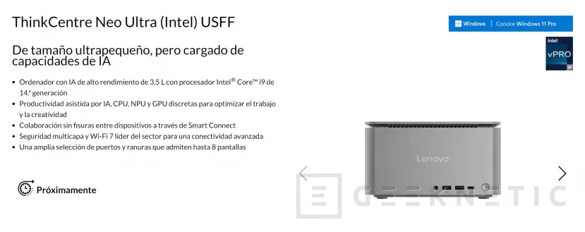 Geeknetic Lenovo presenta el miniPC Yoga Portal con solo 3,5 litros, con un Intel Core i9 y una NVIDIA RTX 4060 de escritorio 1