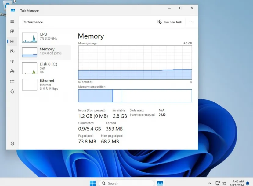 Geeknetic Aparece una versión de Windows 11  sin apenas programas ni bloatware que solo consume 1,2 GB de RAM 3