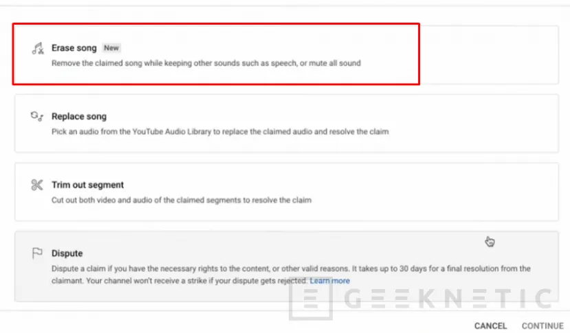 Geeknetic La IA de Youtube ya permite eliminar audio con copyright en los vídeos sin afectar al resto del sonido 1