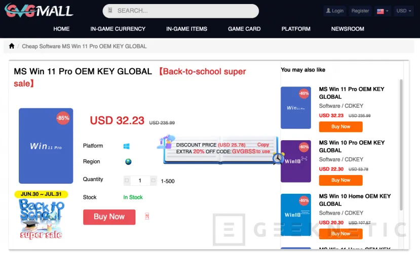 Geeknetic Claves baratas de Windows 11 3