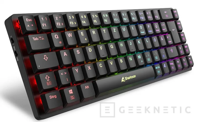 Geeknetic El Sharkoon PureWriter W65 es un teclado inalámbrico compacto con interruptores mecánicos de perfil bajo 1