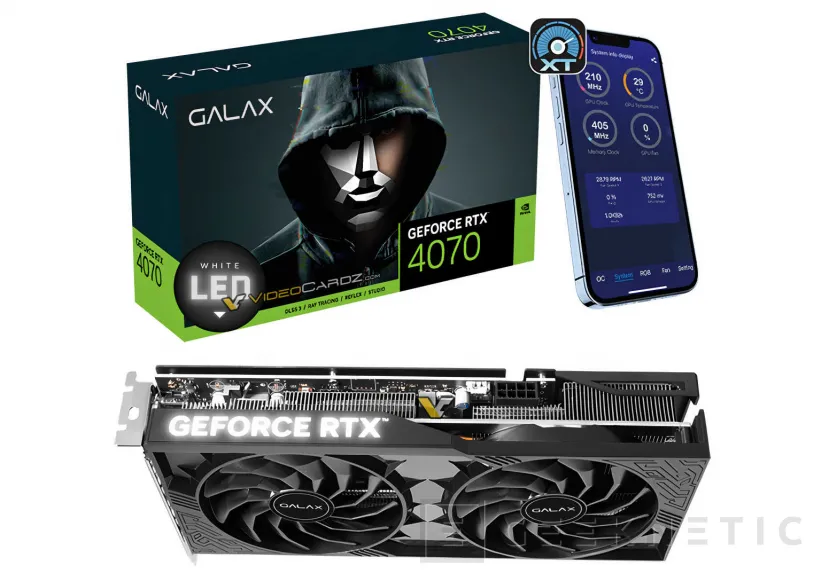 Geeknetic Se ha confirmado una GALAX RTX 4070 con memoria GDDR6 a 20 Gbps 1