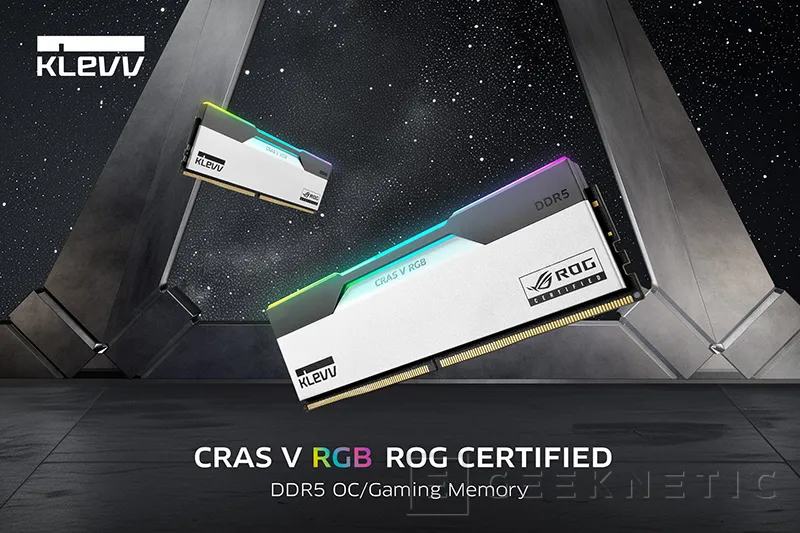 Geeknetic Nuevas memorias DDR5 KLEVV CRAS V RGB certificadas por ASUS ROG 1