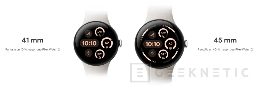 Geeknetic Nuevos Google Watch 3 con tamaños de 41 y 45&quot; y Google Buds Pro 2 con chip Tensor A1 3