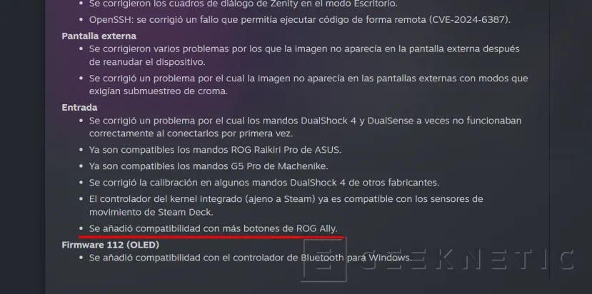 Geeknetic Valve está trabajando para adaptar SteamOS a la ASUS ROG Ally 2