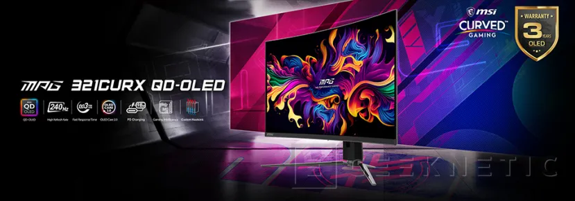 Geeknetic MSI ha lanzado el nuevo monitor MPG 321CURX QD-OLED con tamaño de 32 pulgadas, 240 Hz y curvatura 1700R 1