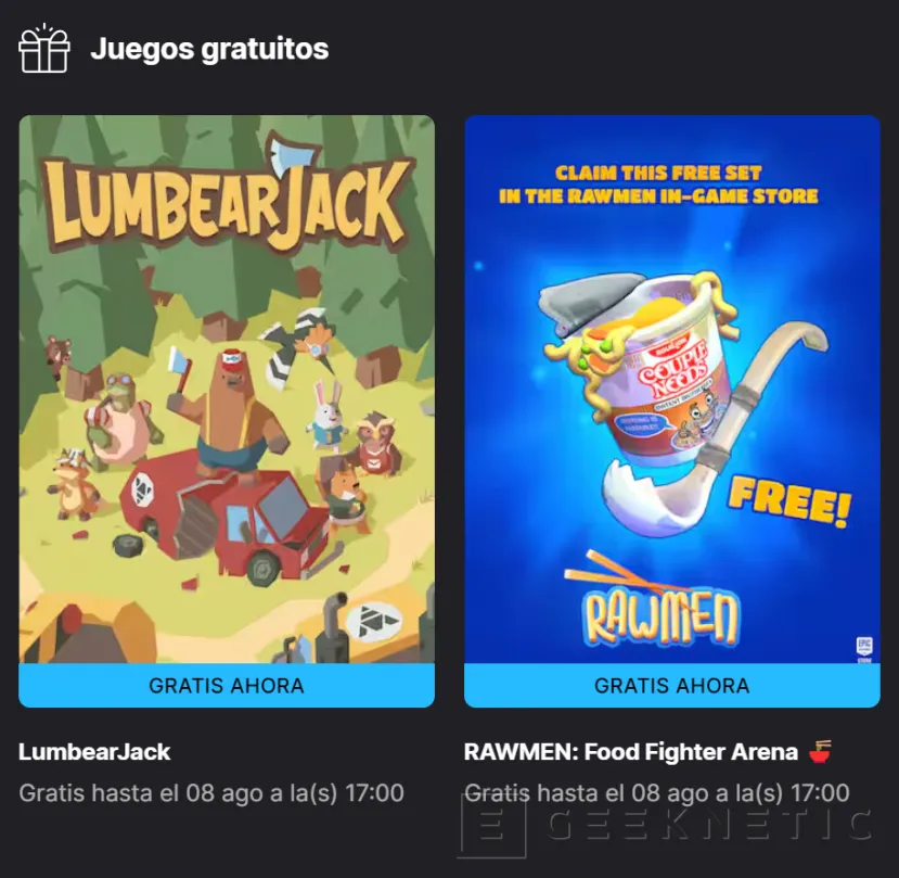 Geeknetic La Epic Games Store nos regala LumberJack y contenido adicional para RAWMEN 1