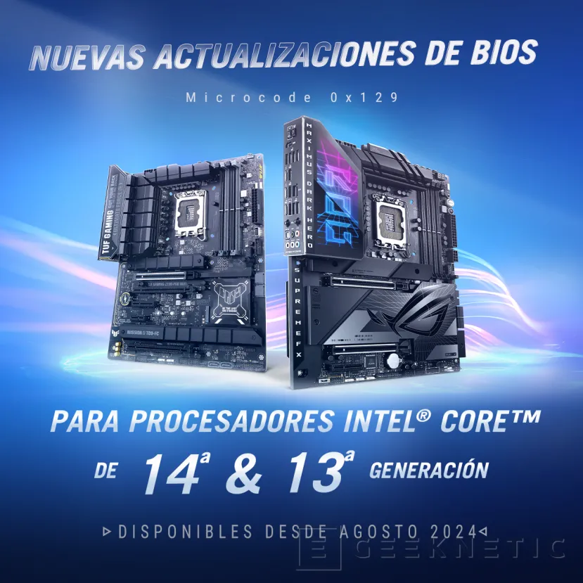 Geeknetic Ya disponibles las BIOS finales de ASUS con el microcódigo 0x129 para mejorar la estabilidad de los Intel de 13ª y 14ª generación 1