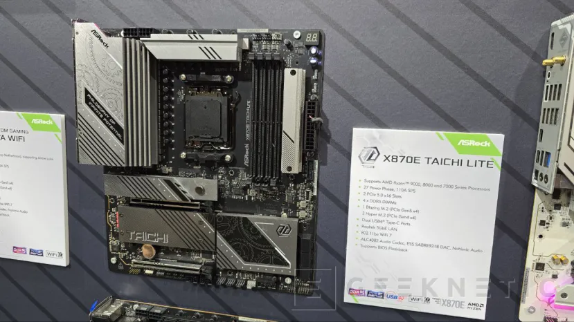 Geeknetic ASRock ha mostrado 6 modelos de placas con chipset X870/X870E durante este Gamescom 4