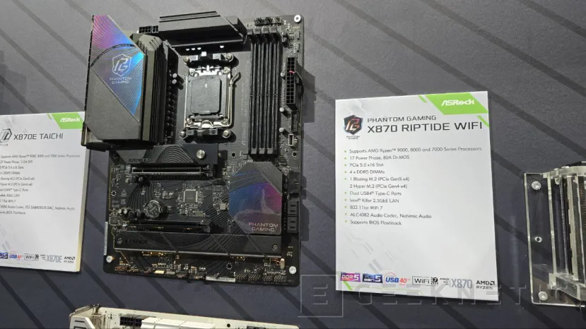 Geeknetic ASRock ha mostrado 6 modelos de placas con chipset X870/X870E durante este Gamescom 3