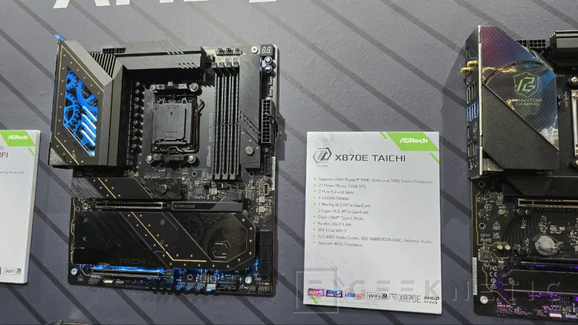 Geeknetic ASRock ha mostrado 6 modelos de placas con chipset X870/X870E durante este Gamescom 2