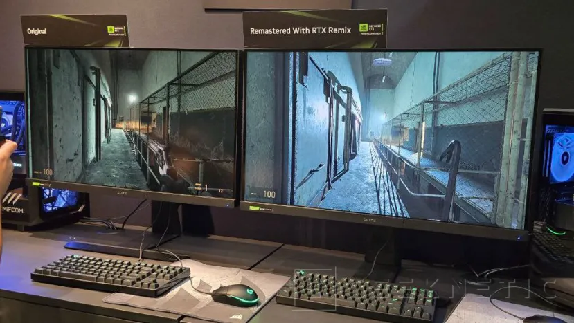 Geeknetic Las mejoras con luces y sombras en RTX Remix se dejan ver en un nuevo nivel de Half Life 2 RTX 2