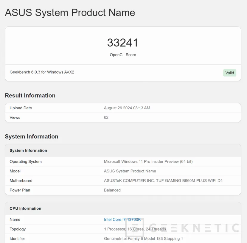 Geeknetic Aparece en Geekbench una AMD Radeon RX 8000 Series, la GFX1201 tiene 16 GB de VRAM, 2.100 MHz y 28 WGPs 2