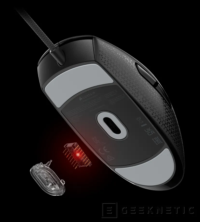 Geeknetic Il nuovo mouse CORSAIR M55 pesa solo 55 grammi e l'M55 è wireless con una batteria che dura 185 ore 2