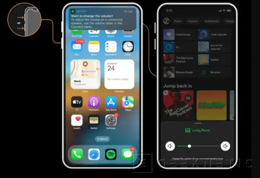 Geeknetic Spotify acusa a Apple de incumplir la ley al restringirles el acceso a los botones de volumen en iOS 1