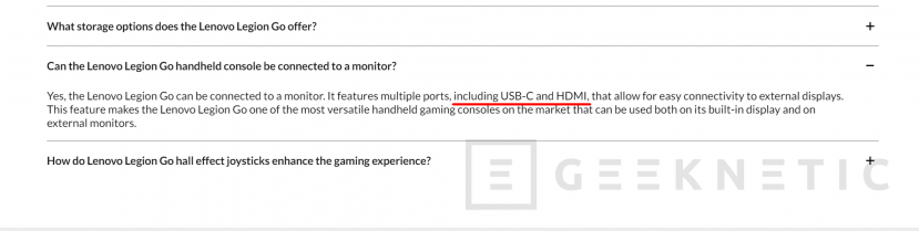 Geeknetic Lenovo tiene preparado un modelo de su consola Legion Go con pantalla de 7 pulgadas, salida HDMI y doble ventilador 3