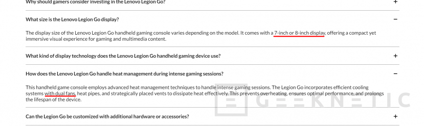 Geeknetic Lenovo tiene preparado un modelo de su consola Legion Go con pantalla de 7 pulgadas, salida HDMI y doble ventilador 2