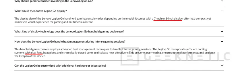 Geeknetic Lenovo tiene preparado un modelo de su consola Legion Go con pantalla de 7 pulgadas, salida HDMI y doble ventilador 2