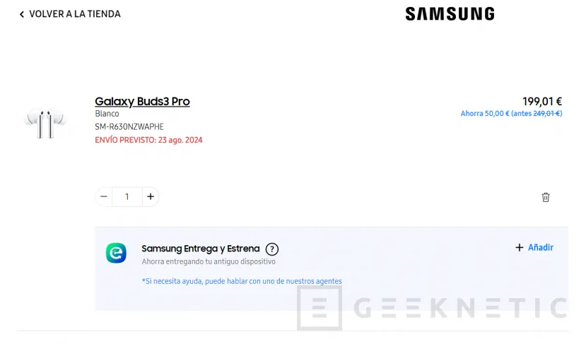 Geeknetic Disponibles de nuevo a la venta los Samsung Galaxy Buds3 Pro que se habían retirado por problemas de calidad 2
