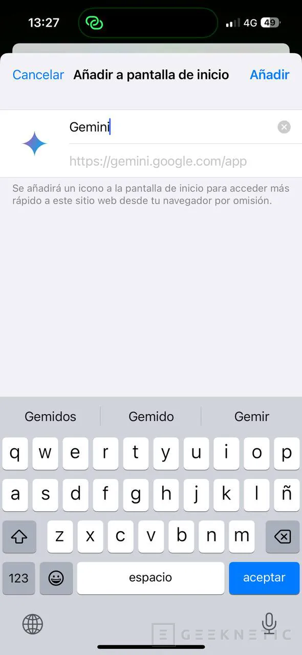 Geeknetic Cómo usar la IA Gemini en iOS 3