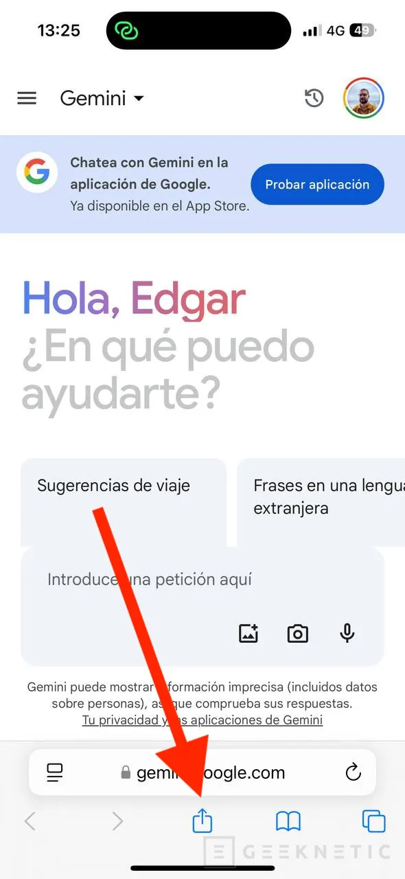 Geeknetic Cómo usar la IA Gemini en iOS 1