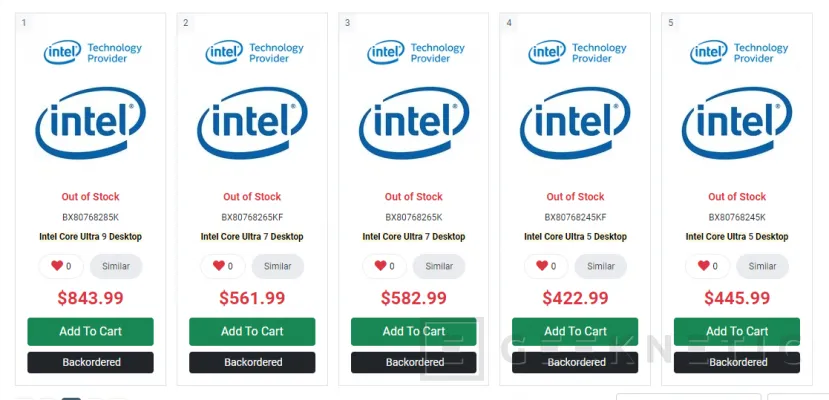 Geeknetic Vistos los precios de los nuevos Intel Core Ultra-S en un vendedor de Canadá similares a los de la actual generación 2