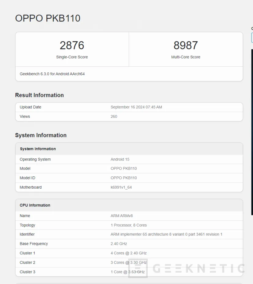 Geeknetic Se filtra el rendimiento del Dimensity 9400 en el Oppo Find X8 con un núcleo Cortex-X5, tres X4 y cuatro A720 1