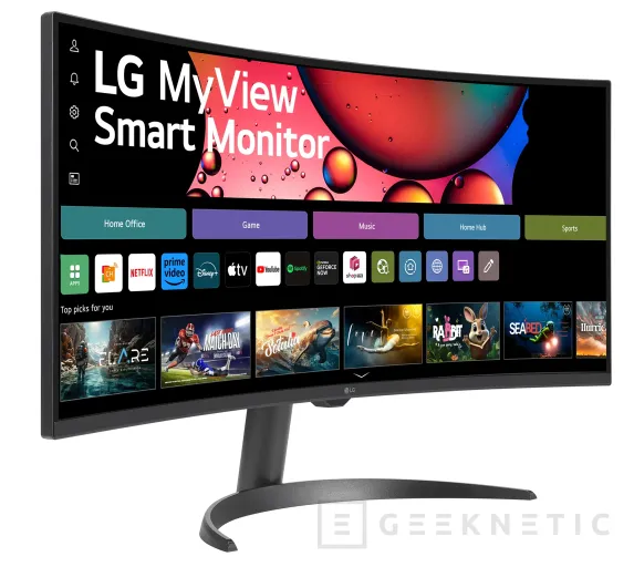 Geeknetic LG MyView 34SR60QC  3.440 x 1.440 píxeles de resolución en un panel curvado de 34 pulgadas con webOS 1