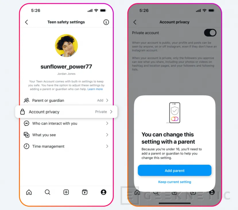 Geeknetic Las cuentas de menores en Instagram tendrán un modo de privacidad y configuración especial más restrictivo 3