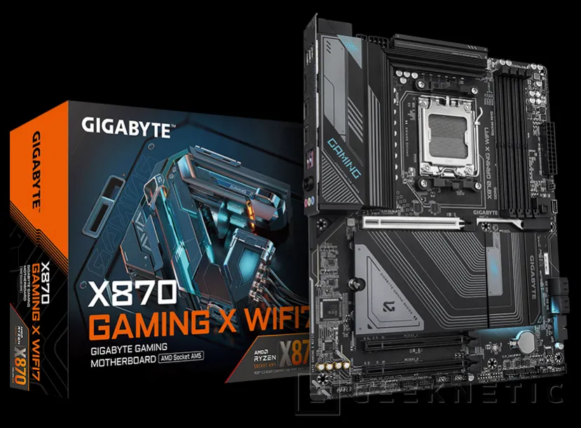 Geeknetic Vista para reservar por 229 dólares en Amazon USA la placa Gigabyte X870 Eagle WiFi 7 disponible el 30 de septiembre 2