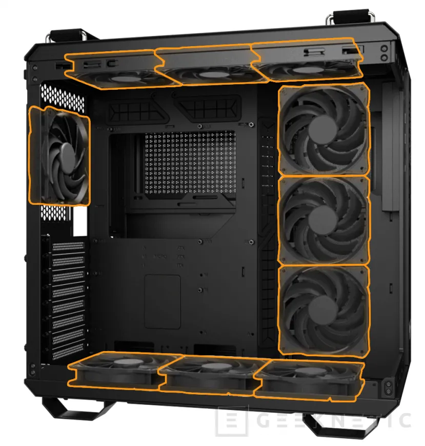 Geeknetic New ASUS TUF Gaming GT502 tower with panoramic design and up to 13 fans 2