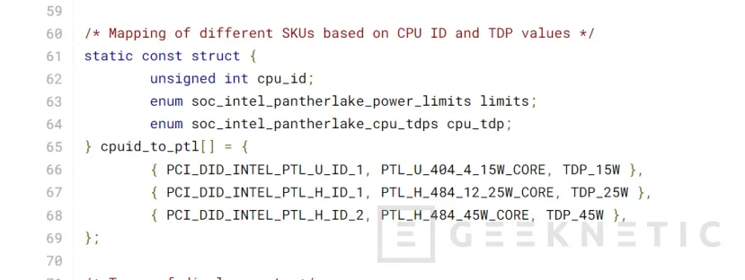 Geeknetic Los Intel Panther Lake-H llegarán hasta los 240W en configuraciones de hasta 16 núcleos de CPU y 12 Xe3 para GPU 2