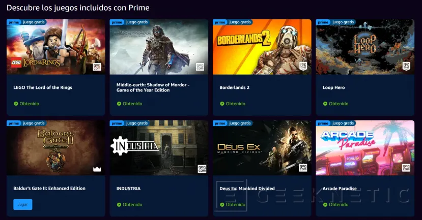 Geeknetic Llévate 10 juegos Gratis con Amazon Prime Gaming, incluido Borderlands 2 e Industria 2