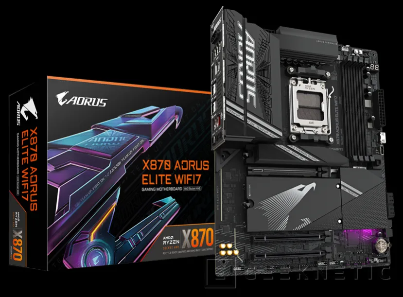 Geeknetic GIGABYTE añade la X870 AORUS Elite WiFi 7 a su catálogo de placas base para los AMD Ryzen 9000 Series 1