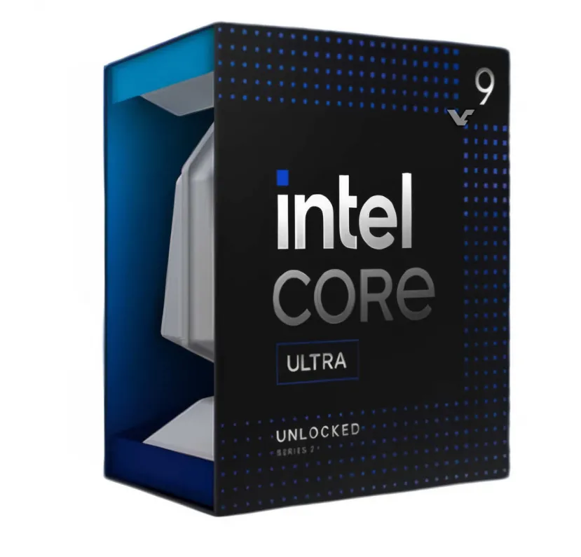 Geeknetic Se ha dejado ver la caja en la que vendrá el más potente Intel Core Ultra 285K con un nuevo esquema de colores 1