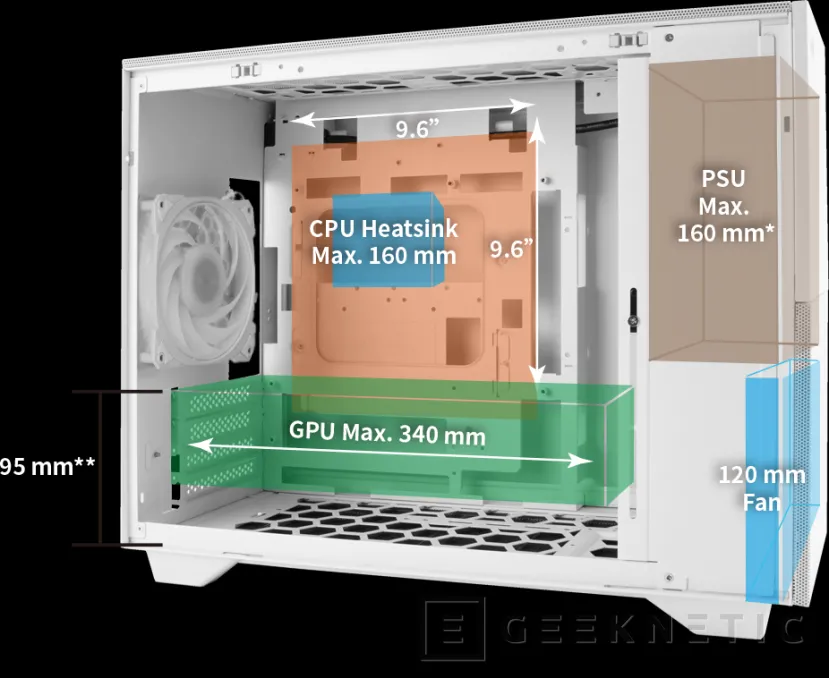 Geeknetic Nueva minitorre InWin F3 con panel frontal perforado y cristal templado en el lateral 2