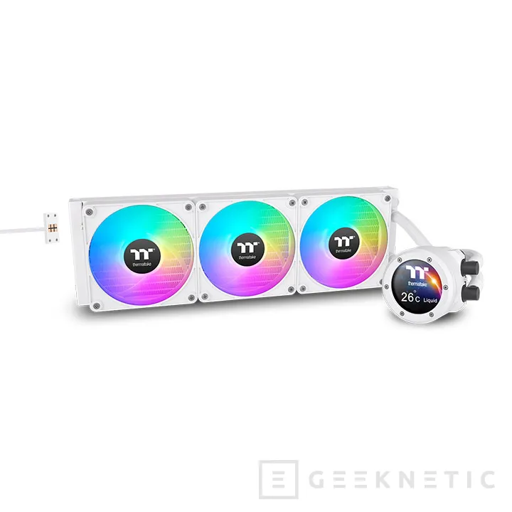 Geeknetic Thermaltake ha lanzado la RL AiO TH V2 Ultra EX ARGB Sync en color blanco y disponible en 4 tamaños de radiador 1