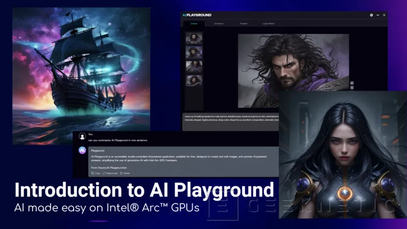 Geeknetic Ya disponible Intel AI Playground: Distintas herramientas de Inteligencia Artificial optimizadas para Intel Arc 1