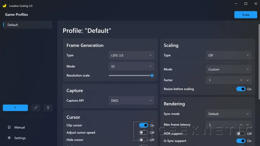 Geeknetic Lossless Scaling 3 presenta modos de generación de frames x20 sin necesidad de implementación en juegos o drivers 3